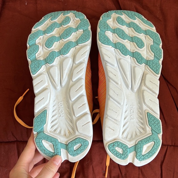 ✨EUC✨ Hoka Rincon 3 Camellia/Radiant Yellow Women's Running Shoes - Picture 13 of 13